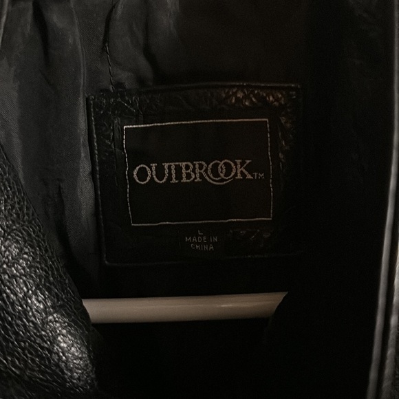 Outbrook GENUINE leather jacket LARGE - Picture 2 of 2